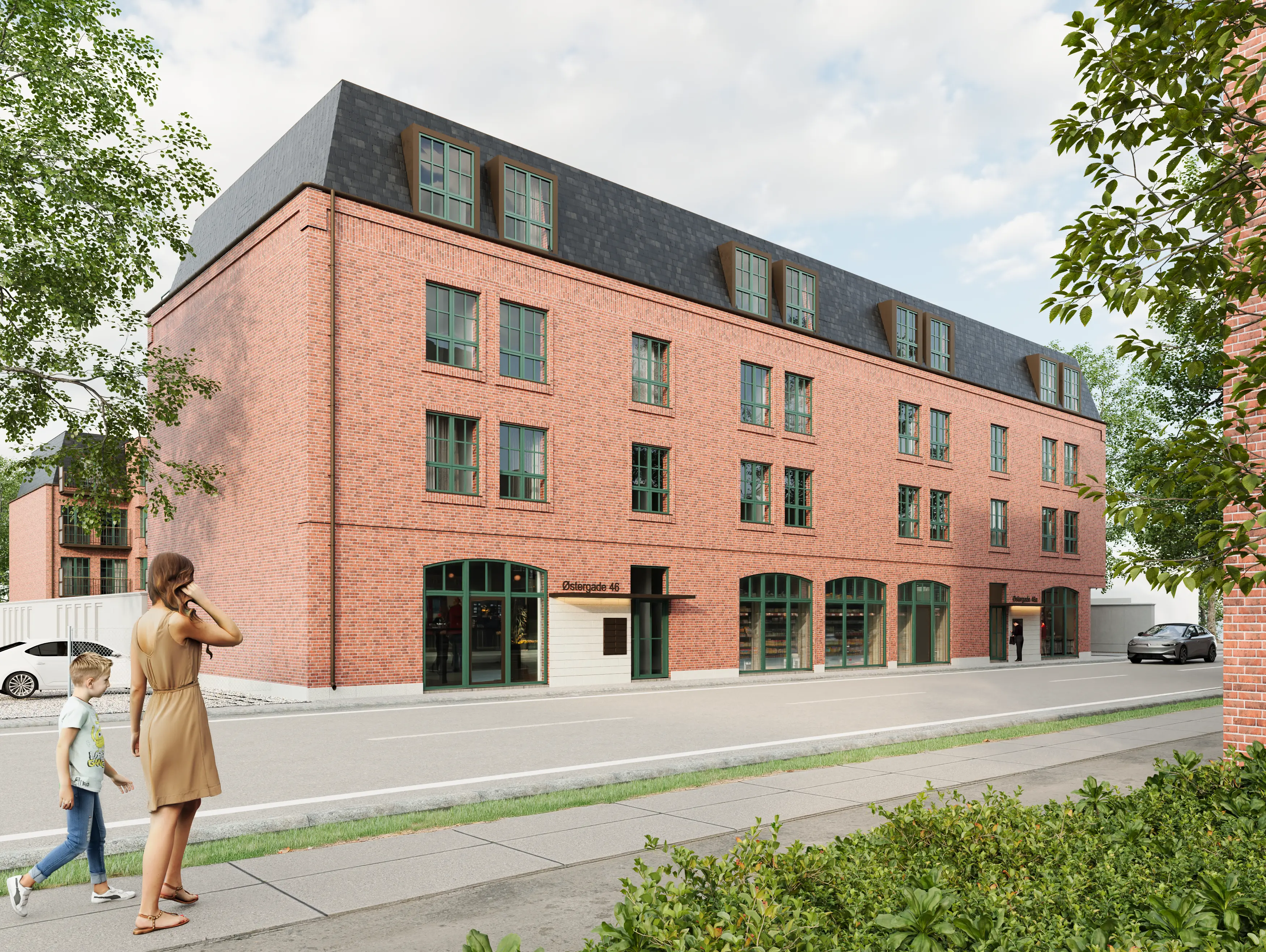 Projekt Østergade 46, 5000 Odense C - visualisering af nybyggeri