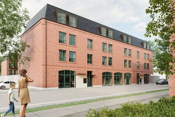 Østergade 46, to nye bygninger i rødt tegl