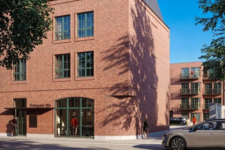 Østergade 46, hjørnelejemål i nybyggeriet